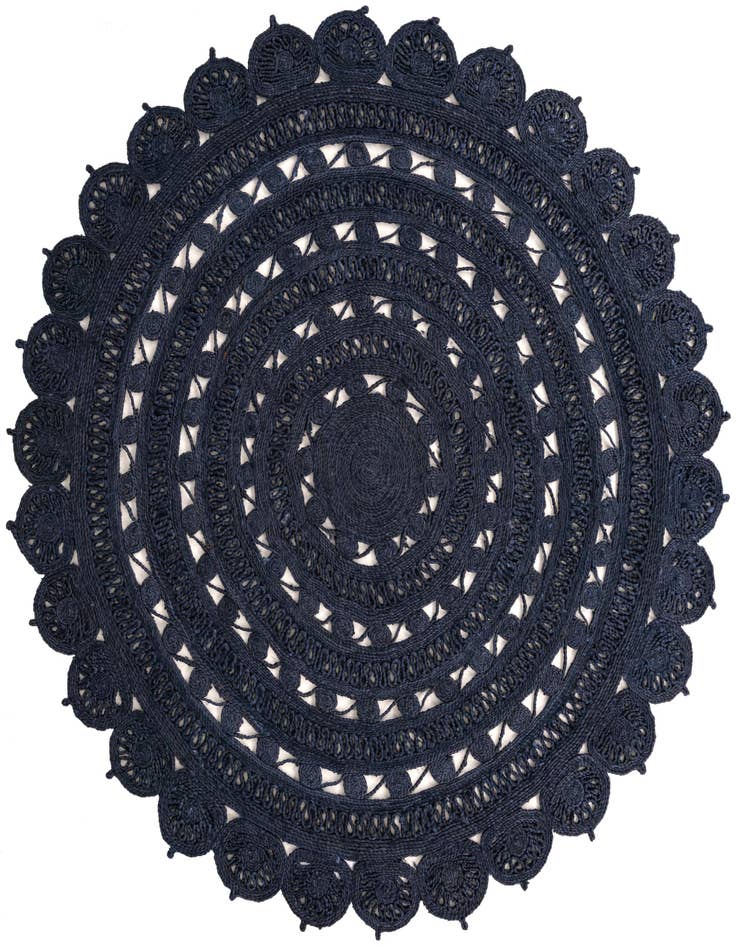 Detail image of 7' 10 x 7' 10  Hand Braided Jute Round Rug