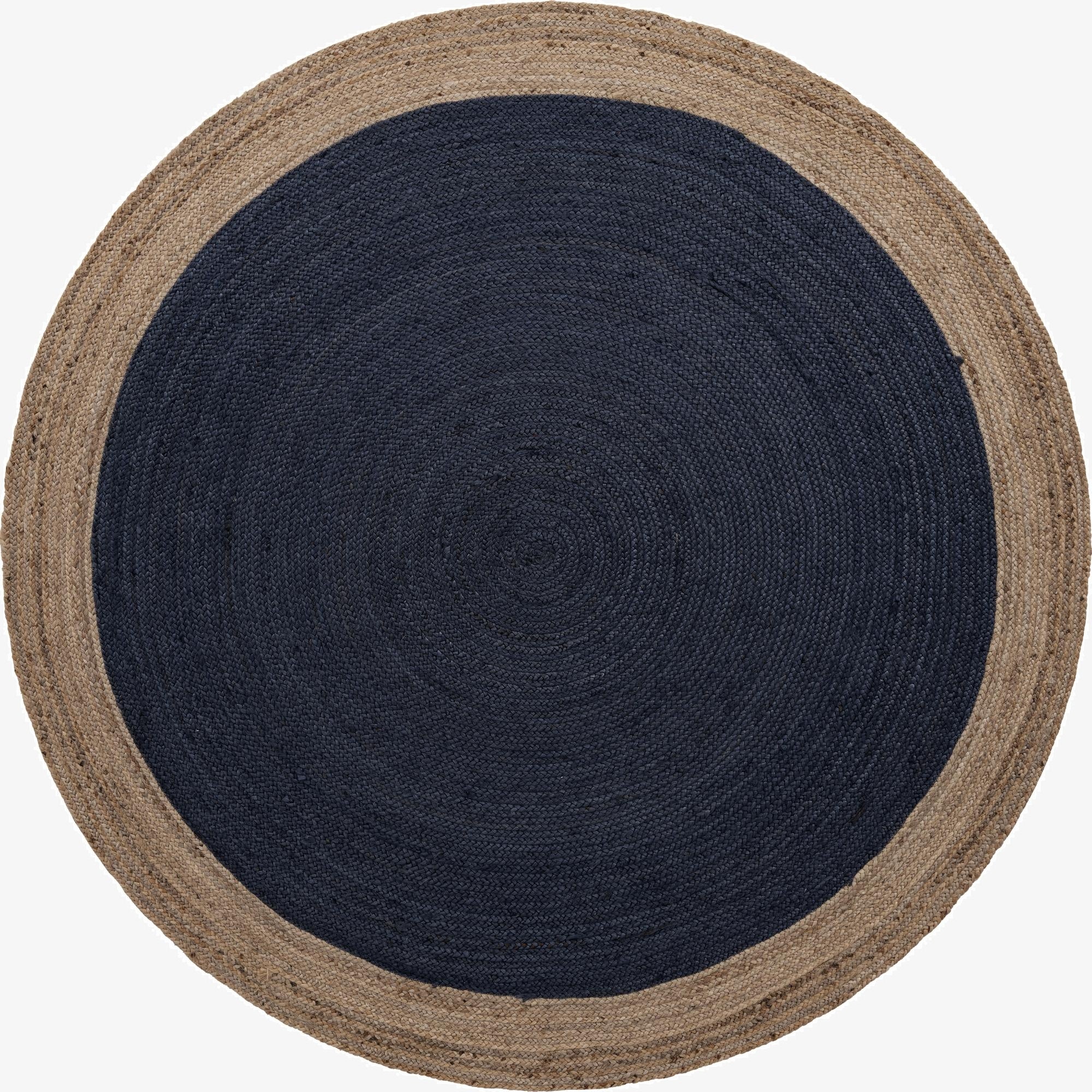 8' x 8'  Hand Braided Jute Round Rug