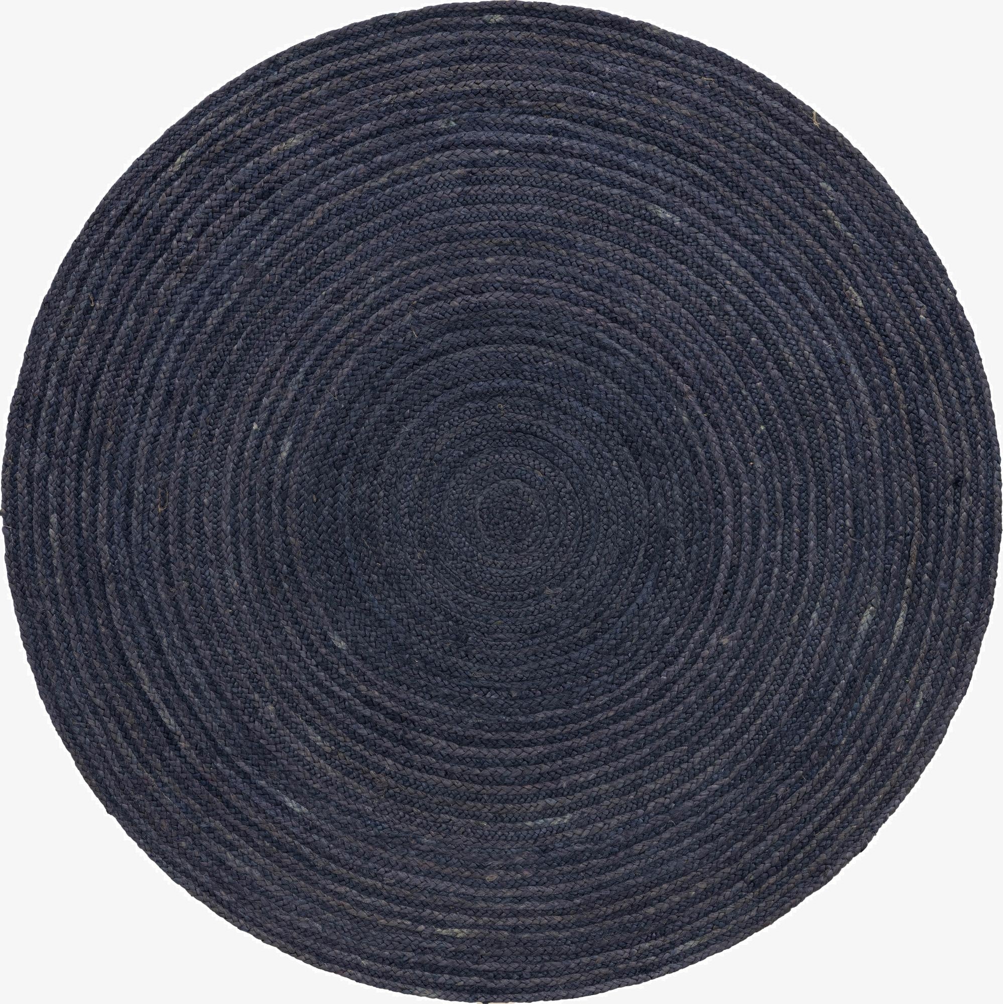 5' 1 x 5' 1  Hand Braided Jute Round Rug