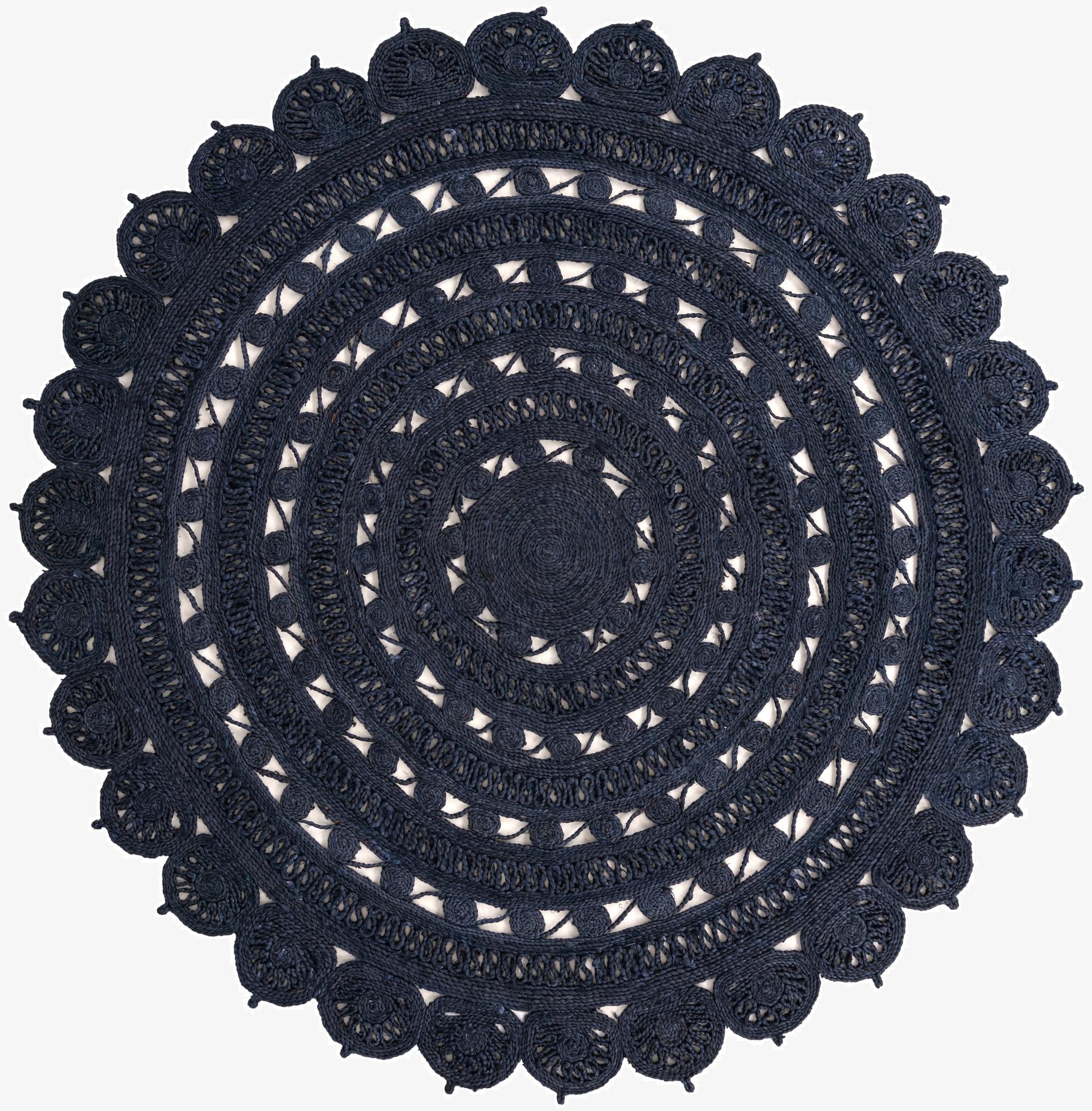 Primary image 7' 10 x 7' 10  Hand Braided Jute Round Rug