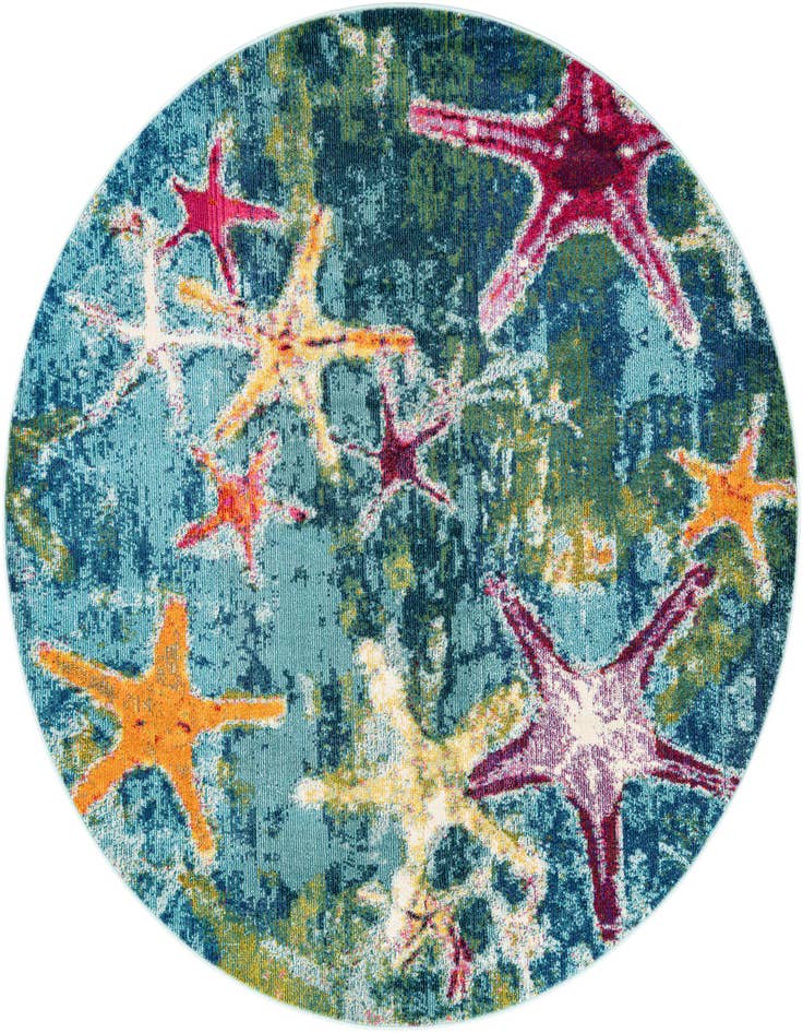 Detail image of 7' 1 x 7' 1 Washable Capri Round Rug