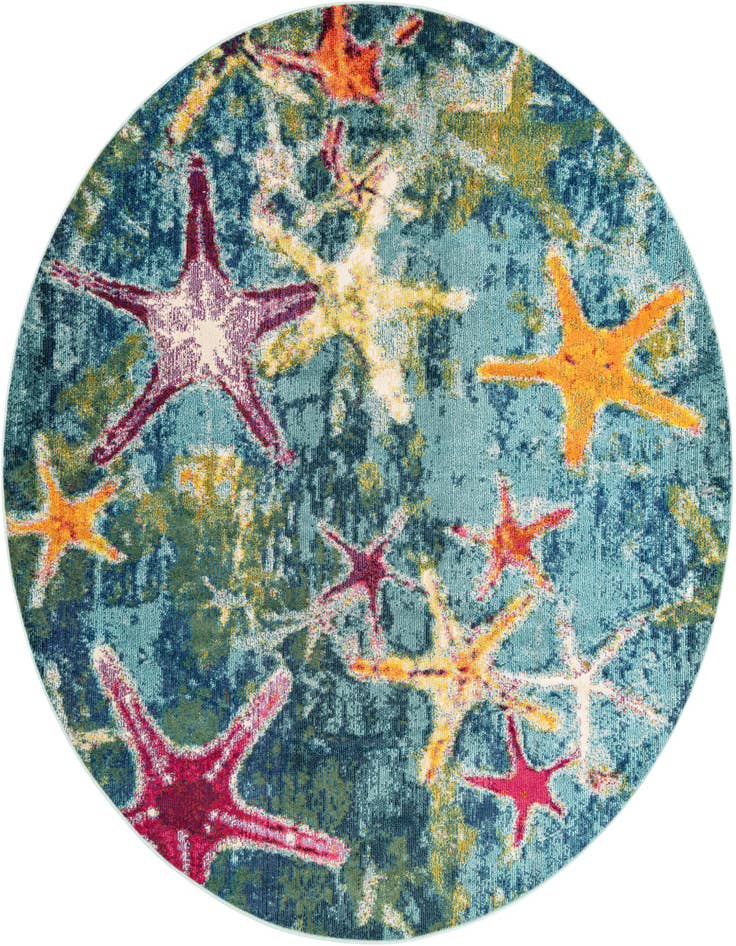 Detail image of 7' 10 x 7' 10 Washable Capri Round Rug