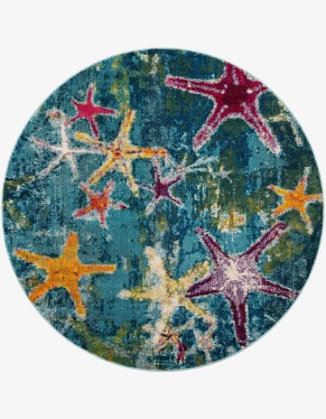 6' 1 x 6' 1 Washable Capri Round Rug