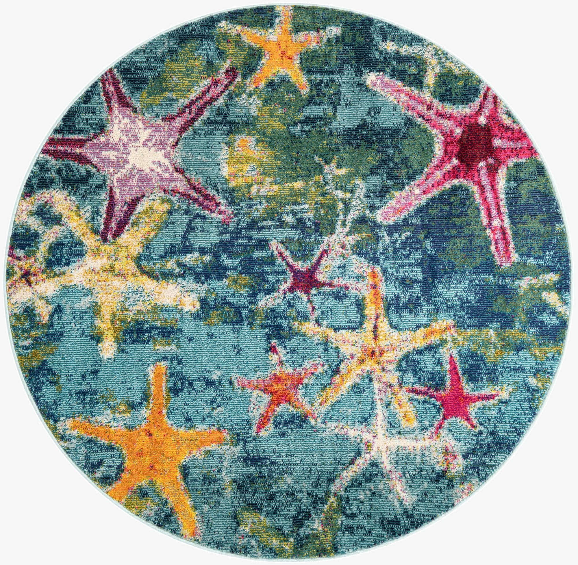 5' 3 x 5' 3  Washable Capri Round Rug