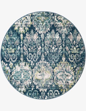 Navy Blue Charleston Round Rug