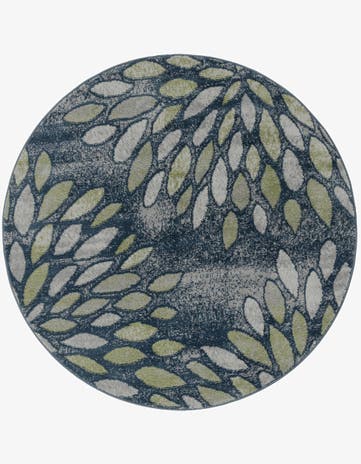 Navy Blue Charleston Round Rug