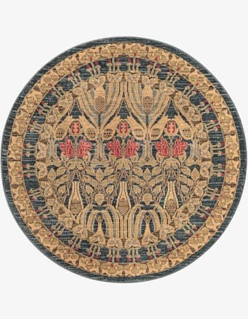 Navy Blue Chelsea Round Rug