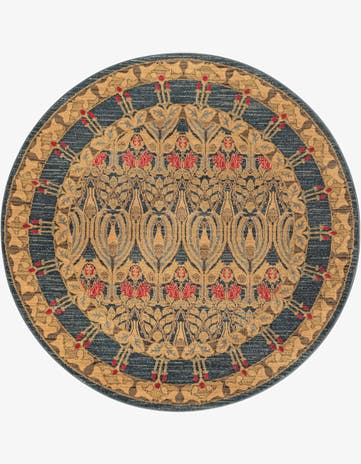 Navy Blue Chelsea Round Rug