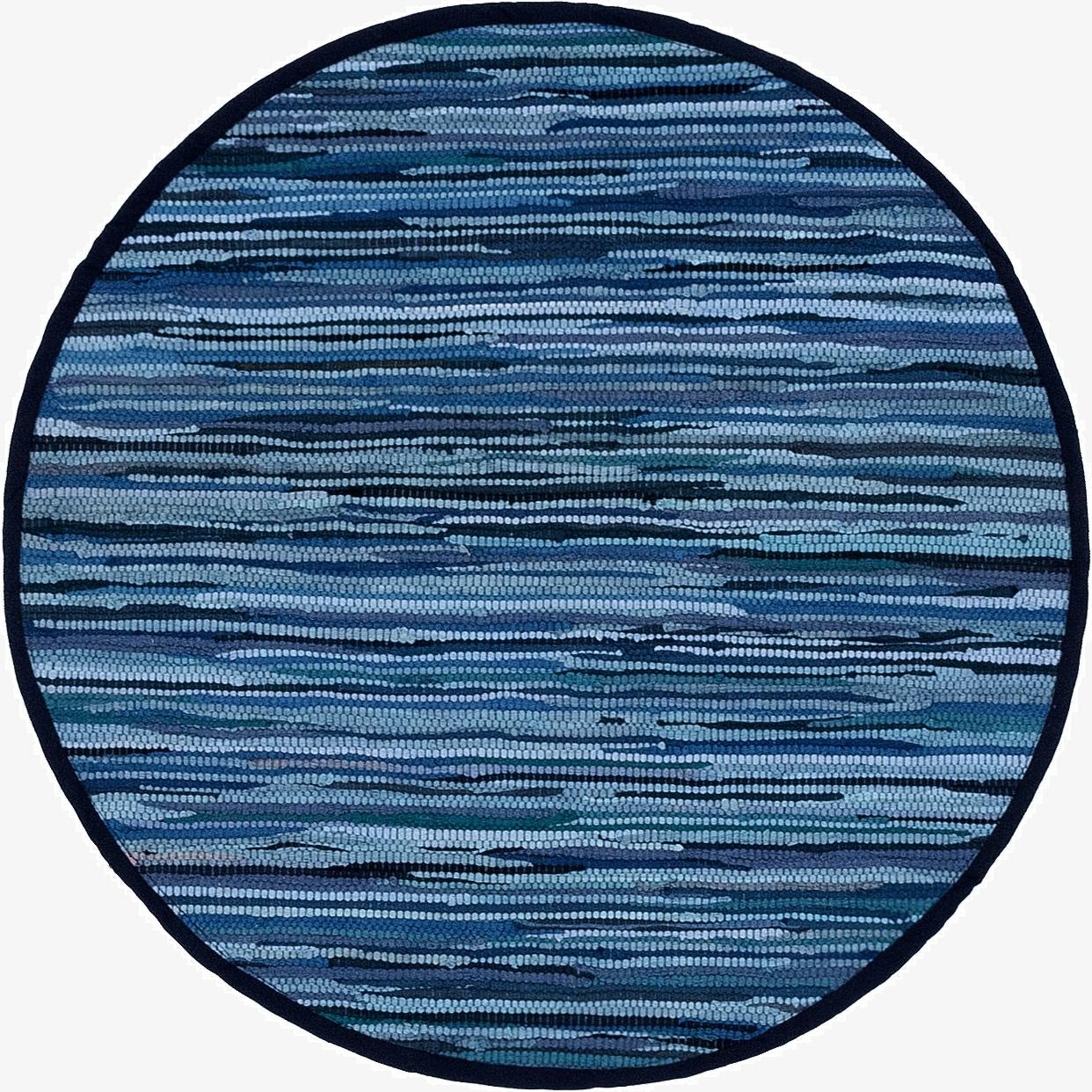  3' 3 x 3' 3 Chindi Cotton Round Rug