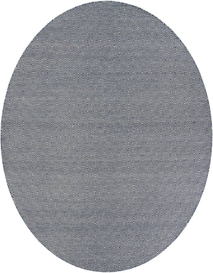 Detail image of 10' x 10' Hand Woven Geo Trellis Flatweave Round Rug