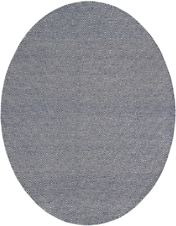 Detail image of 7' 10 x 7' 10 Hand Woven Geo Trellis Flatweave Round Rug