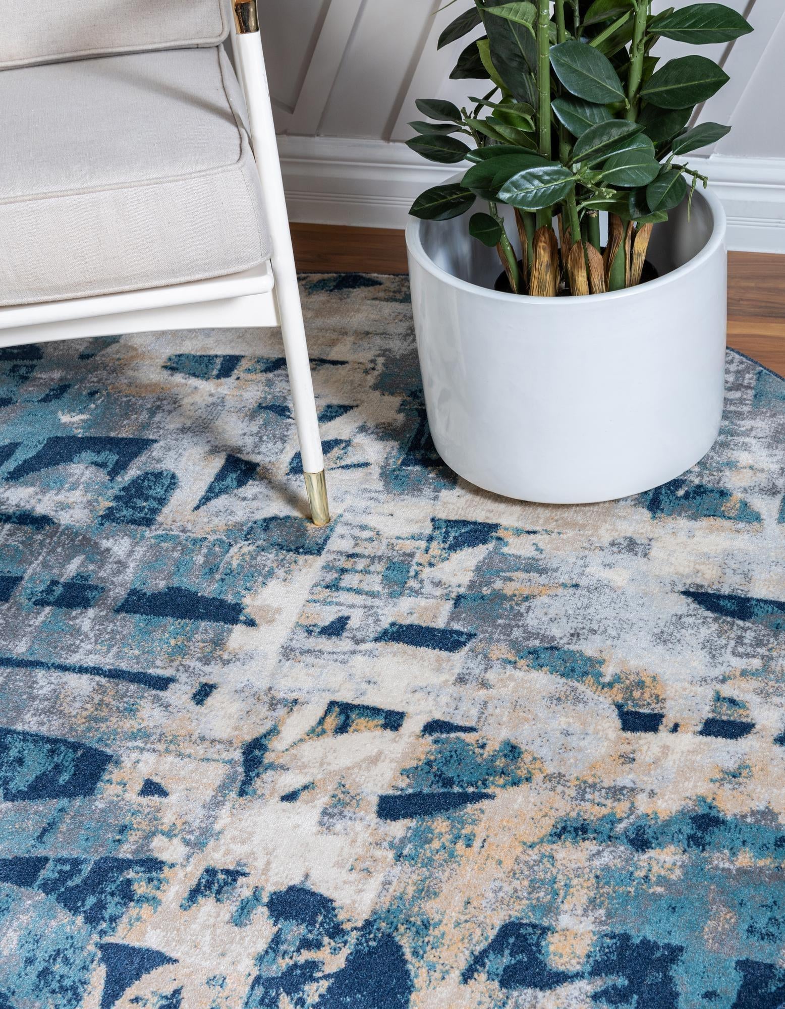 5' x 5' Gossamer Round Rug