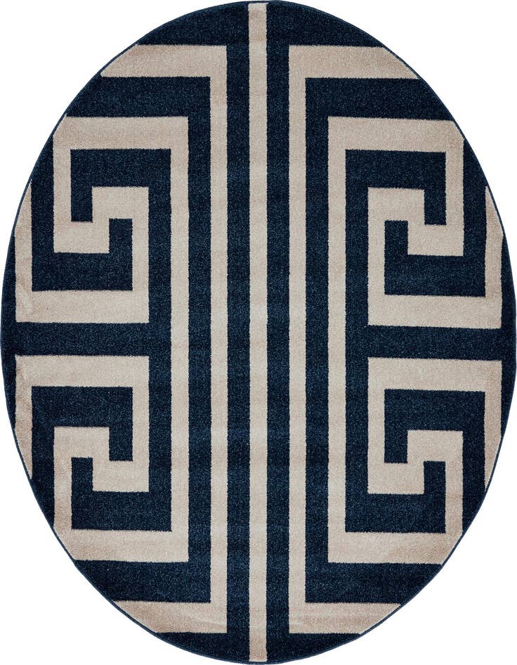 Detail image of 6' x 6' Greek Key Round Rug