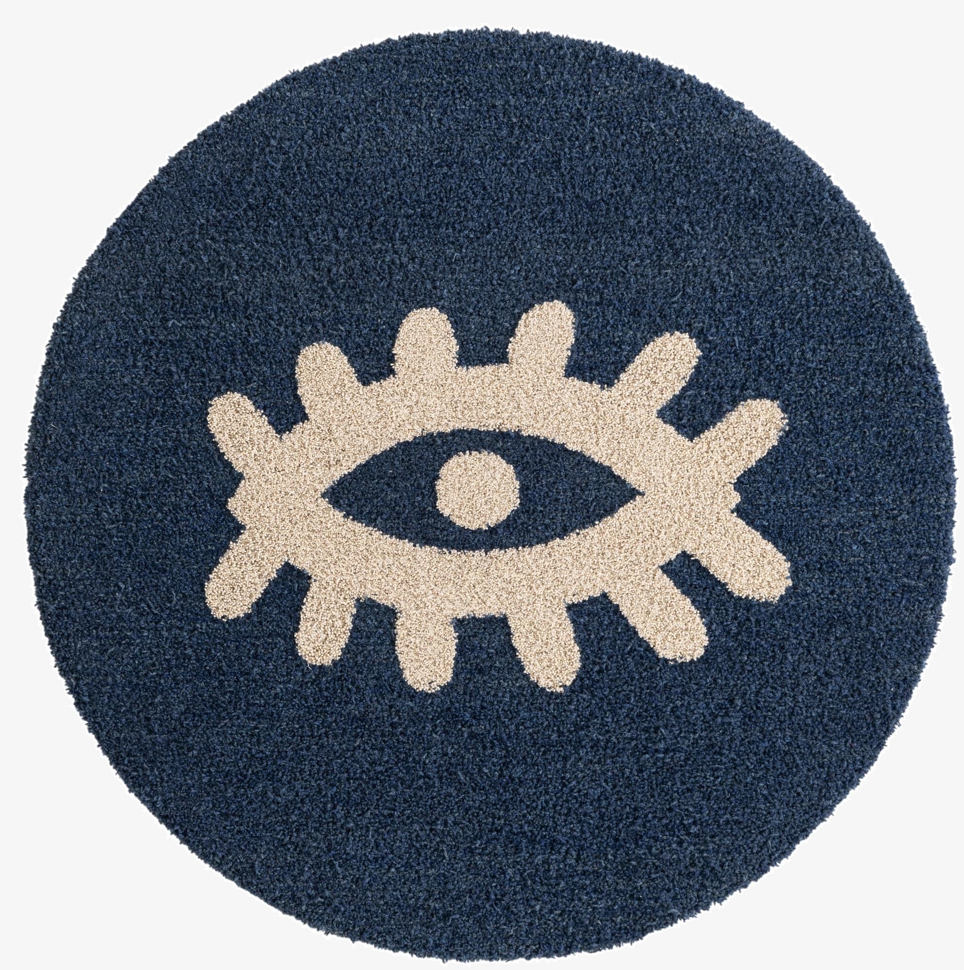 4' 1 x 4' 1 Handtufted Wool Round Rug
