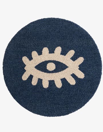 6' 1 x 6' 1 Handtufted Wool Round Rug