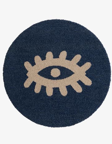 5' 1 x 5' 1 Handtufted Wool Round Rug