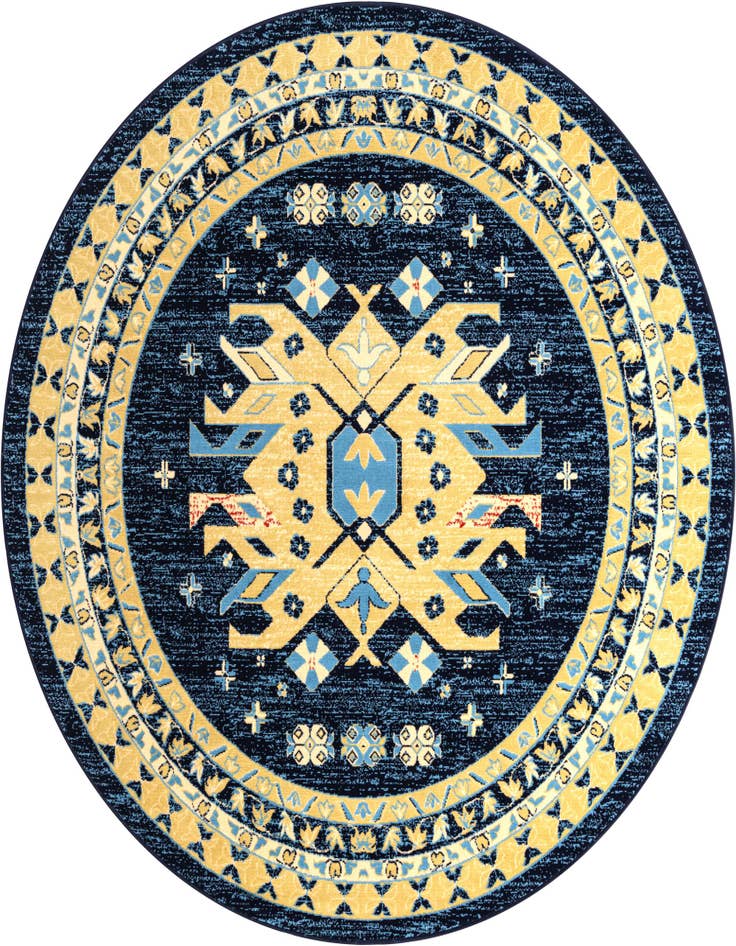 Detail image of 7' 10 x 7' 10 Heriz Design Round Rug
