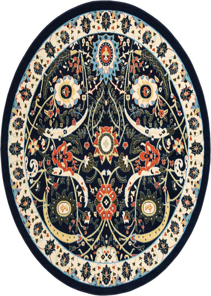 7' 10 x 7' 10 Isfahan Design Round Rug