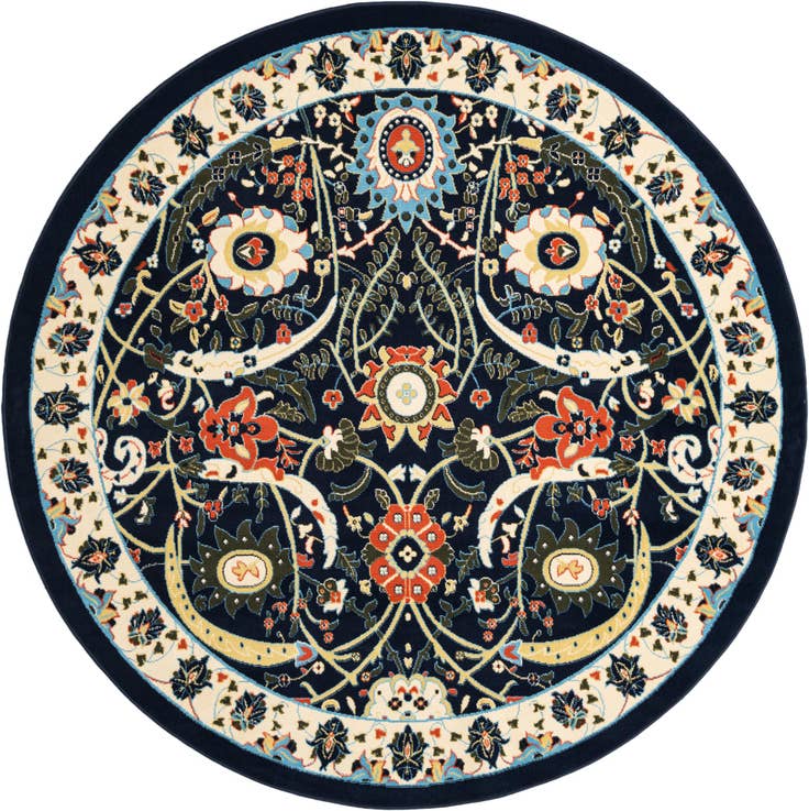 Detail image of 7' 10 x 7' 10 Isfahan Design Round Rug