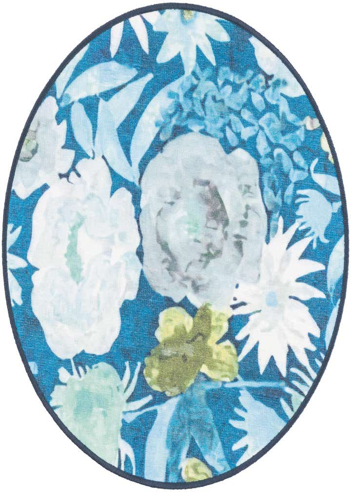 3' 3 x 3' 3 Easy-Clean Jill Zarin Caribbean Indoor / Outdoor Round Rug