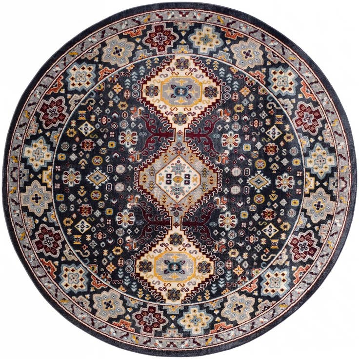 Detail image of 7' 10 x 7' 10 Kamala Washable Round Rug