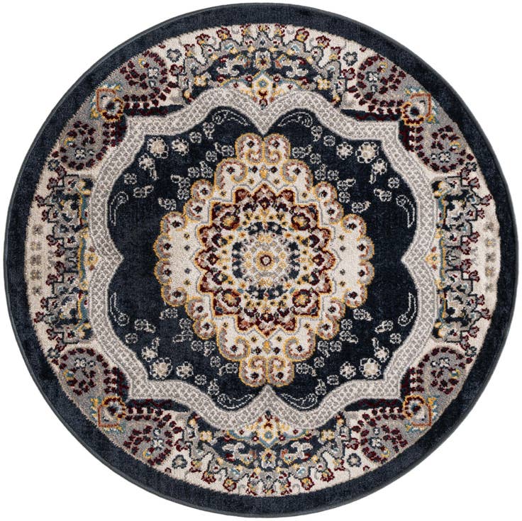 Detail image of 3' 3 x 3' 3 Kamala Washable Round Rug