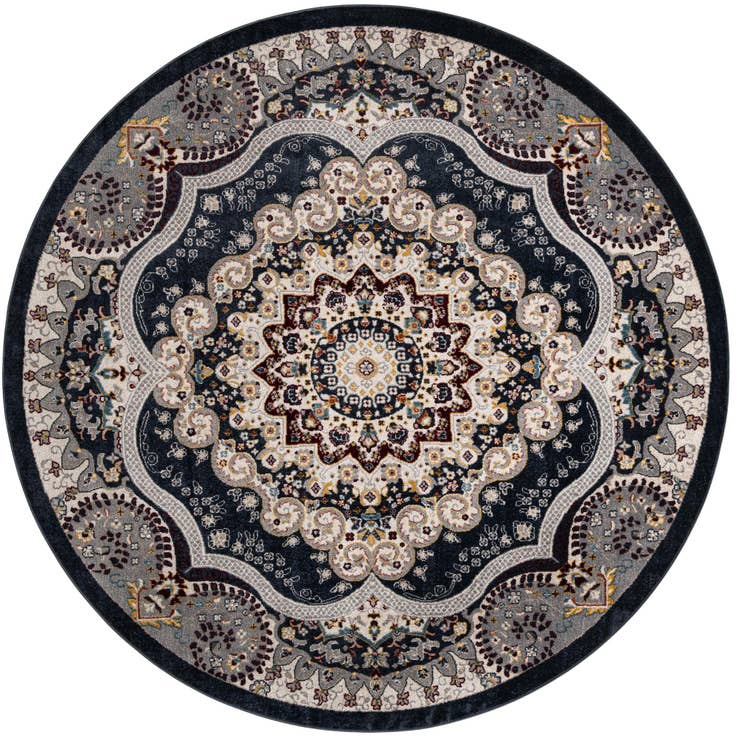 Detail image of 7' 10 x 7' 10 Kamala Washable Round Rug
