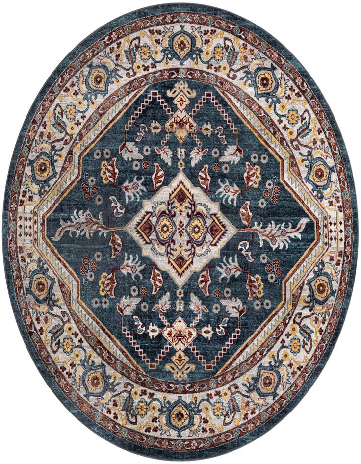 Detail image of 7' 10 x 7' 10 Kamala Washable Round Rug