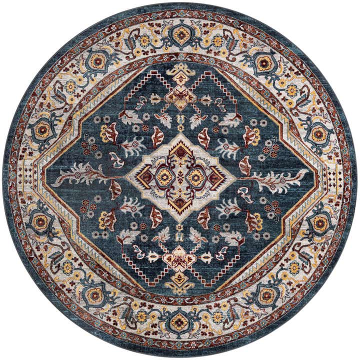 240cm x 240cm Kamala Washable Tapis Rond