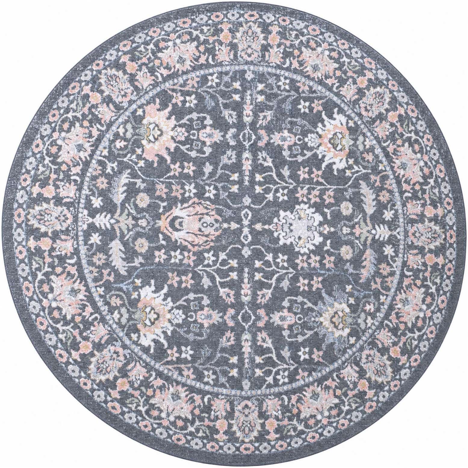 7' 10 x 7' 10 Kamala Washable Round Rug