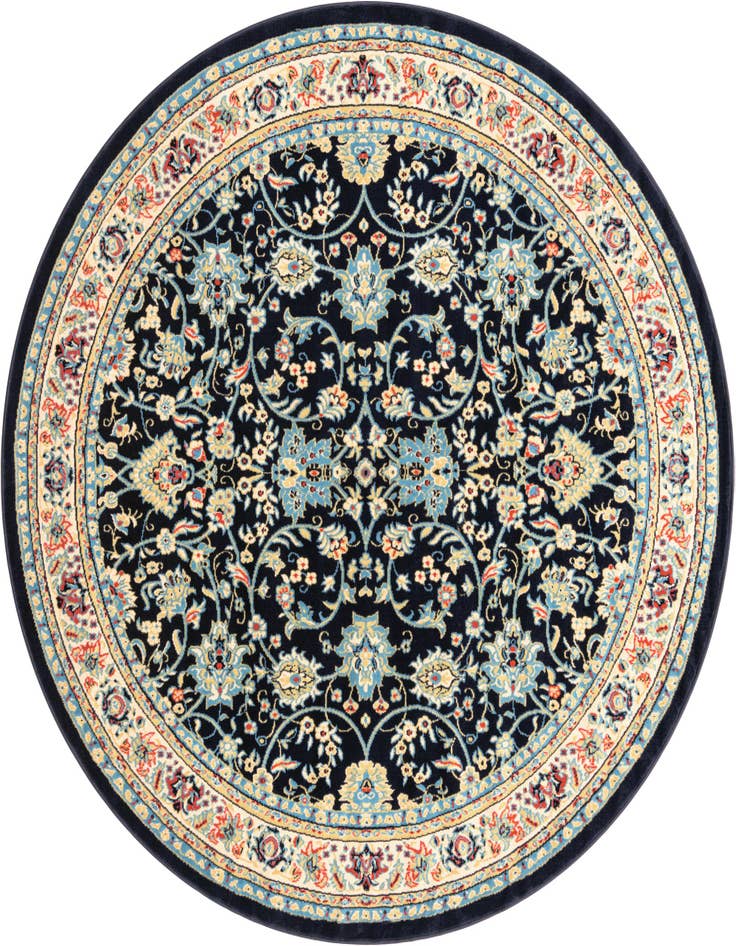 Detail image of 7' 10 x 7' 10 Kashan Design Round Rug