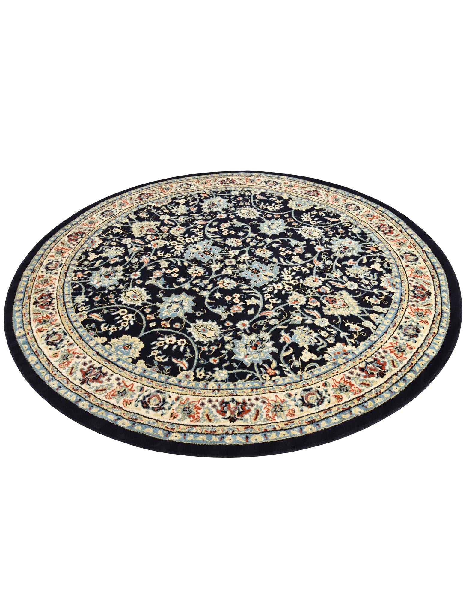 7' 10 x 7' 10 Kashan Design Round Rug