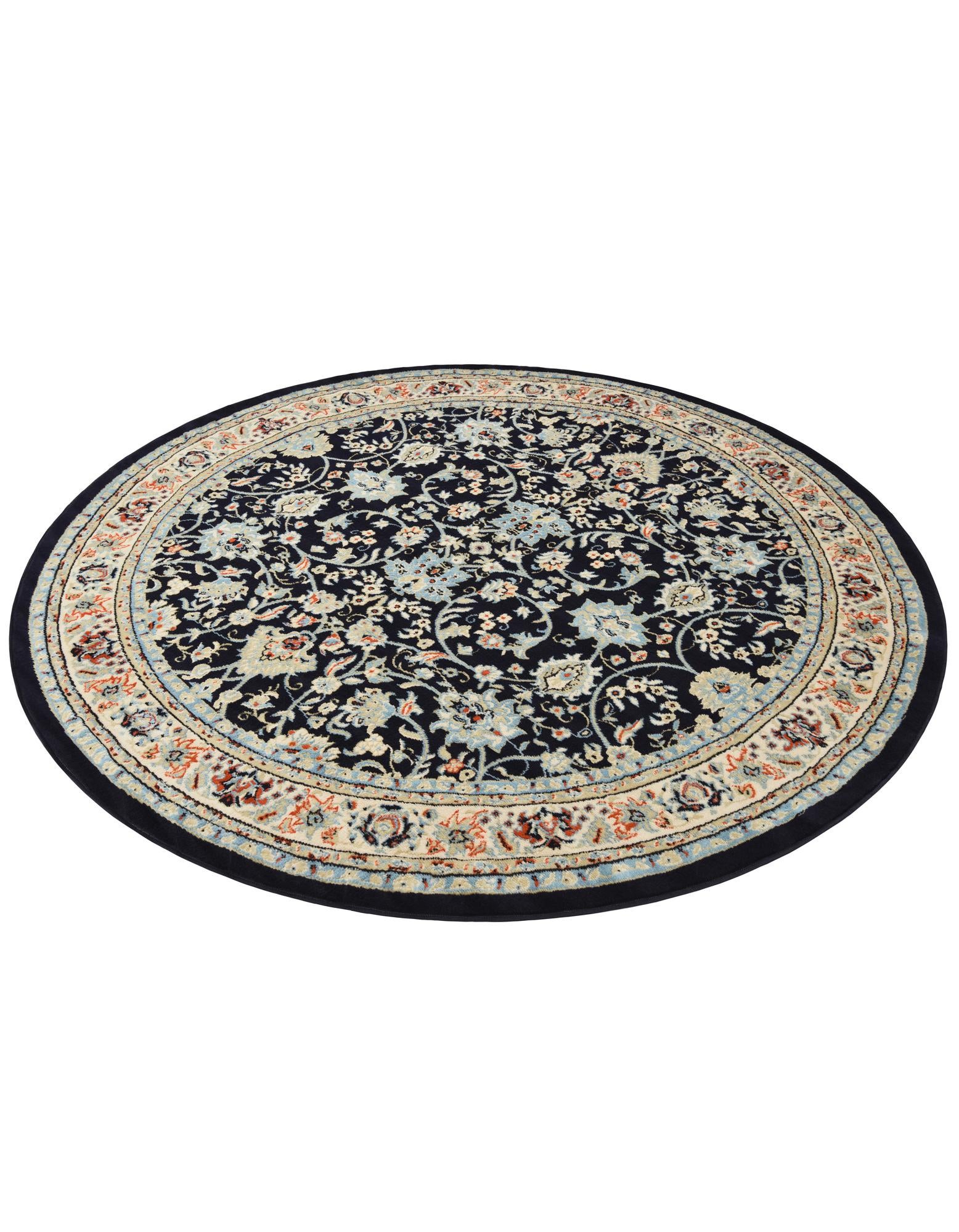 7' 10 x 7' 10 Kashan Design Round Rug