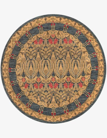 Navy Blue Kensington Round Rug