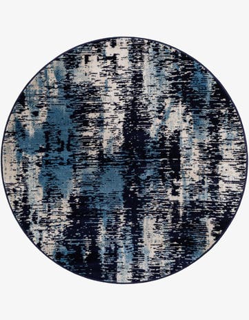 Navy Blue Laguna Round Rug