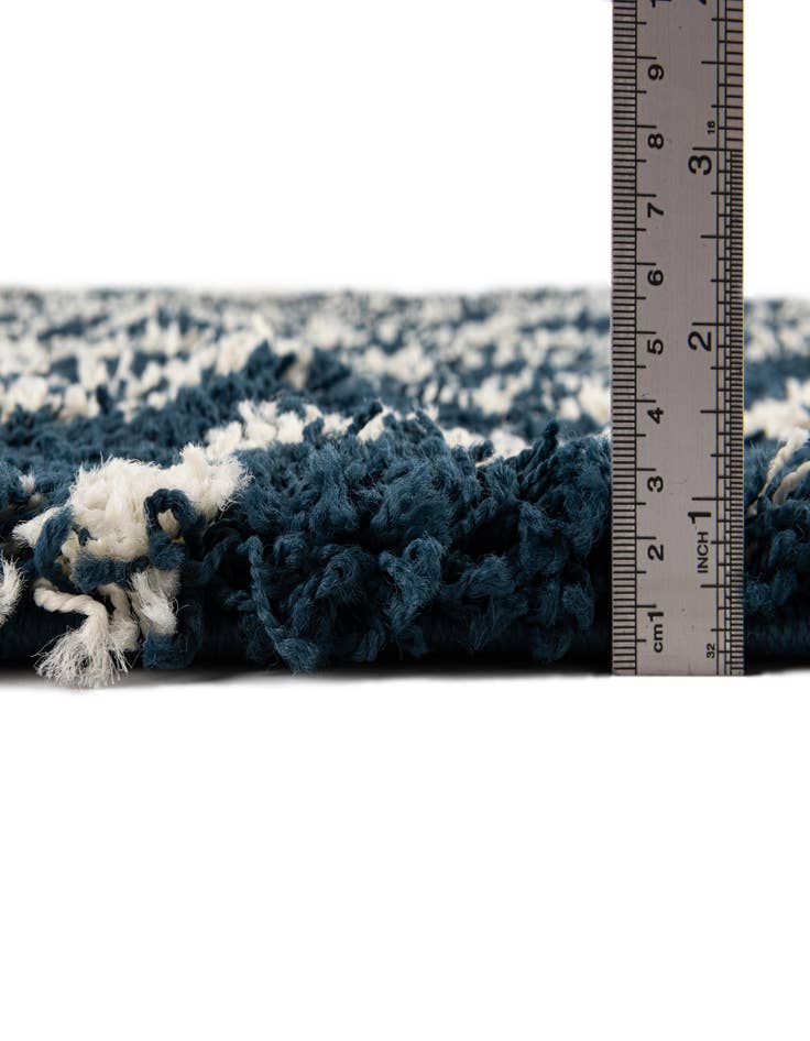 Detail image of 100cm x 100cm Trellis Shag Round Alfombra