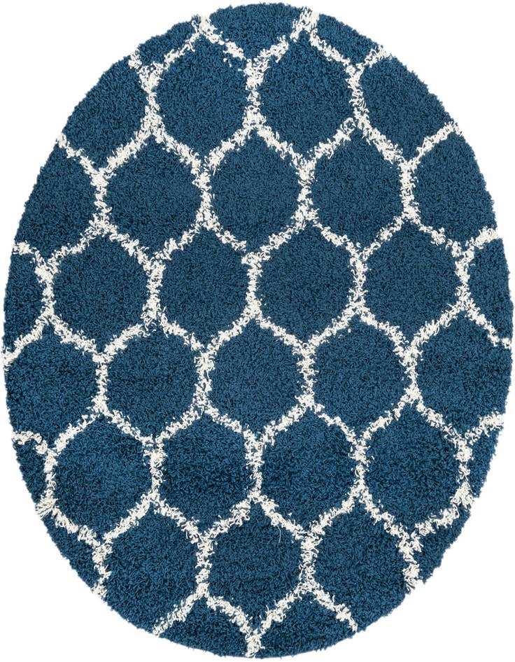 Detail image of 5' 3 x 5' 3 Lattice Shag Round Rug