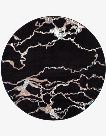 Navy Blue Madeline Round Rug