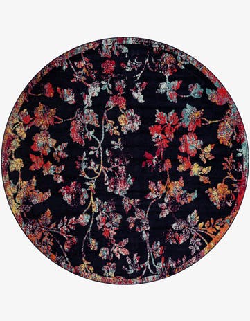 Navy Blue Madeline Round Rug