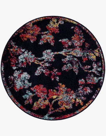 Navy Blue Madeline Round Rug