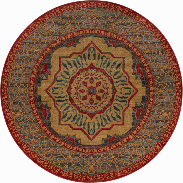 245cm x 245cm Mamluk Alfombra redondo