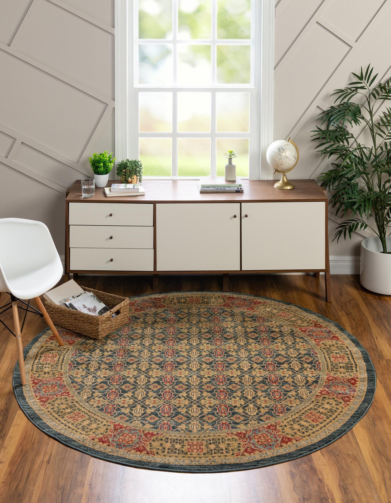 3' x 3' Mamluk Round Rug