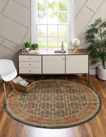 3' x 3' Mamluk Round Rug