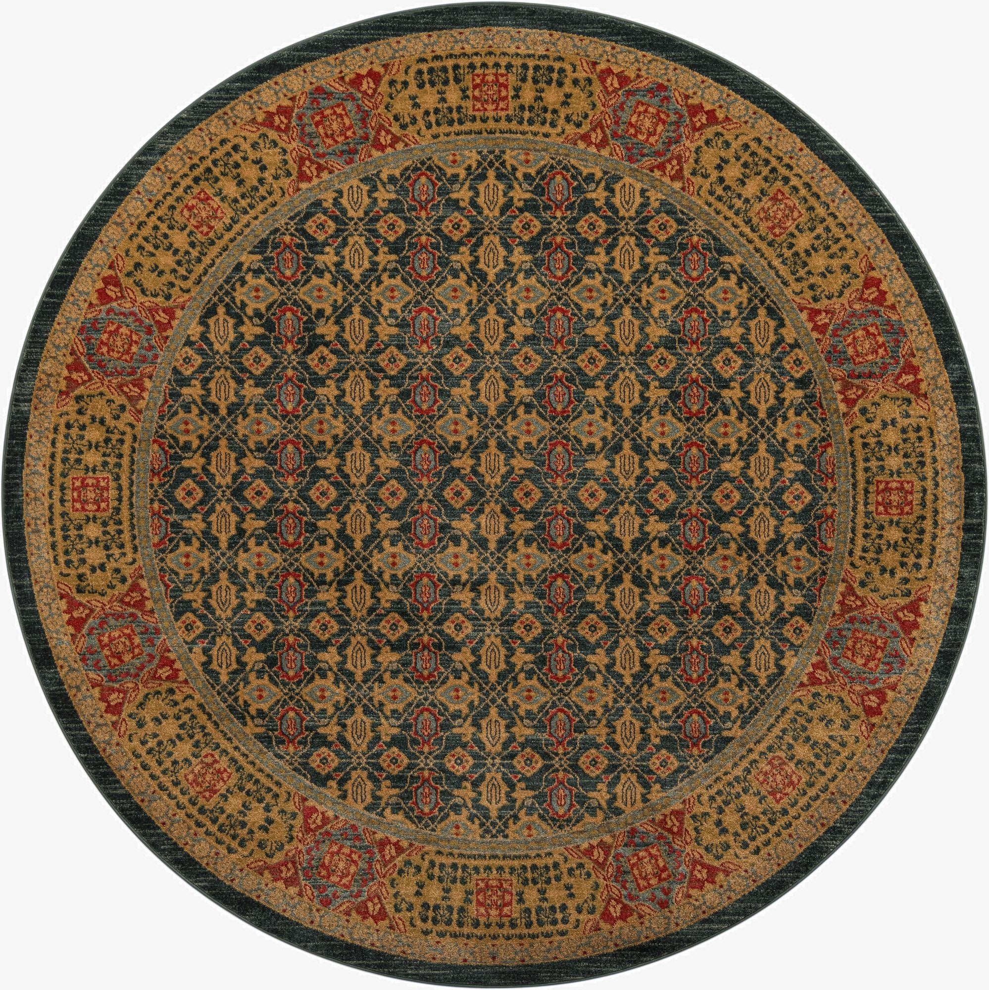8' x 8' Mamluk Round Rug