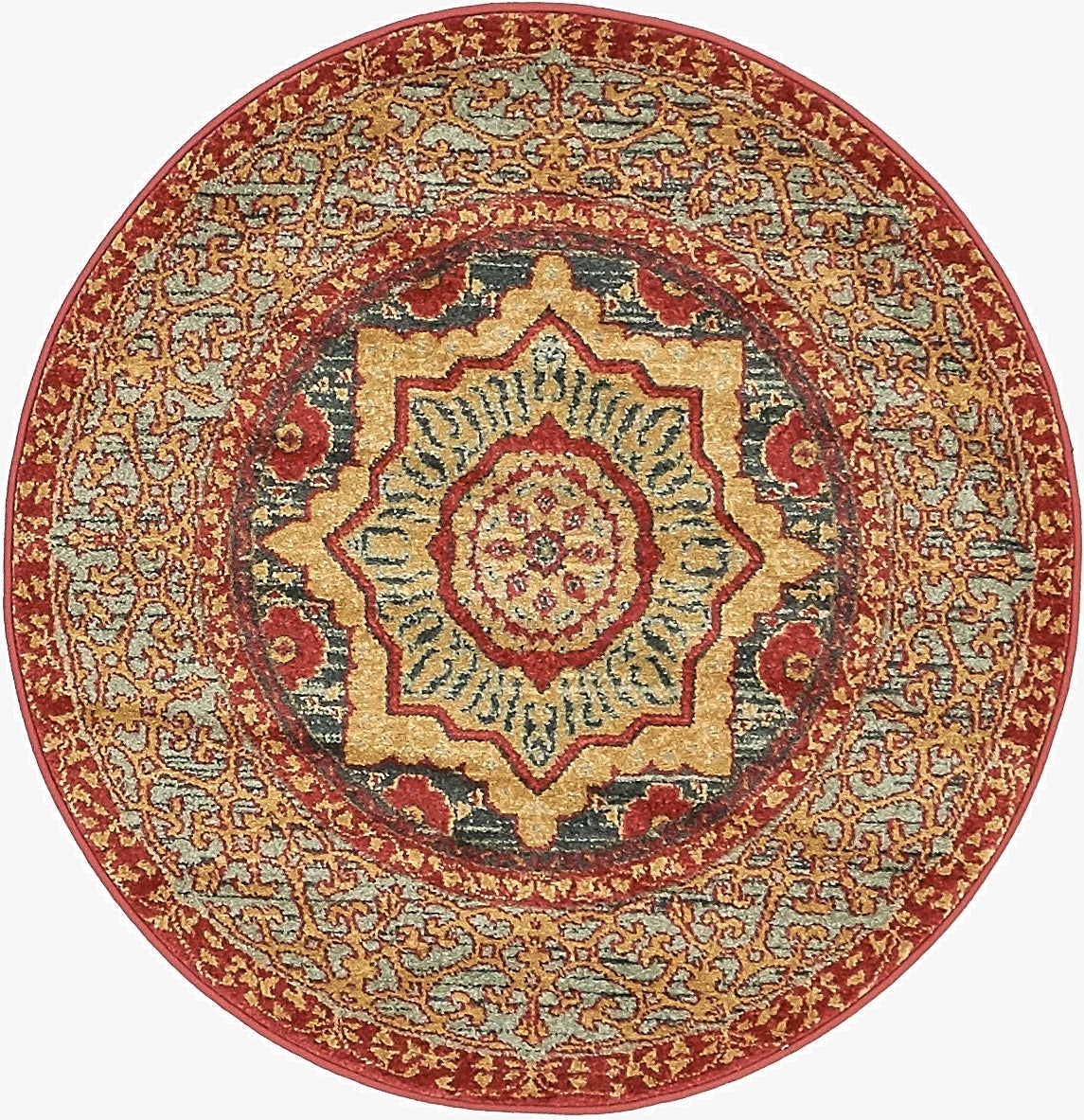 3' x 3' Mamluk Round Rug