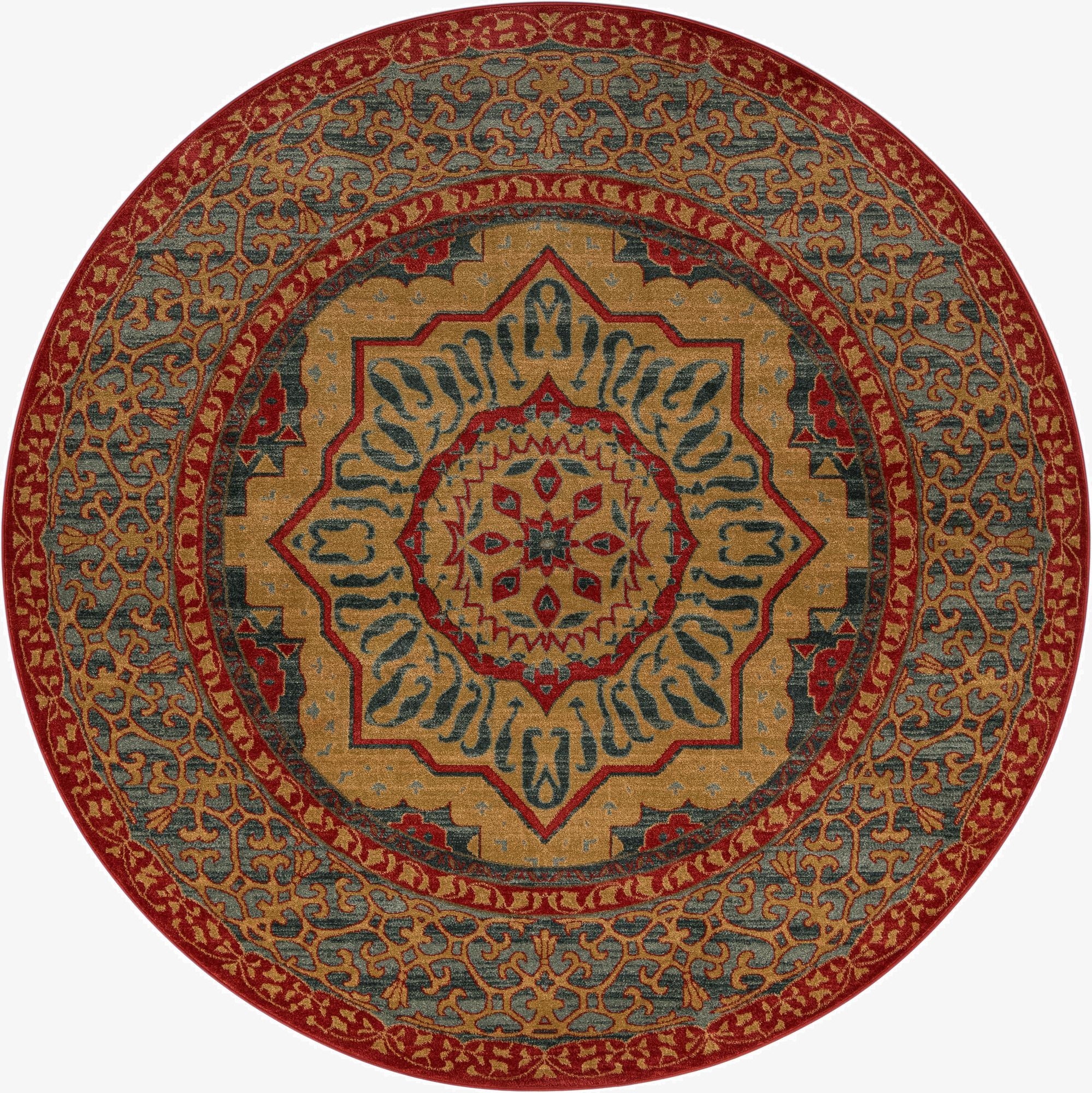 8' x 8' Mamluk Round Rug
