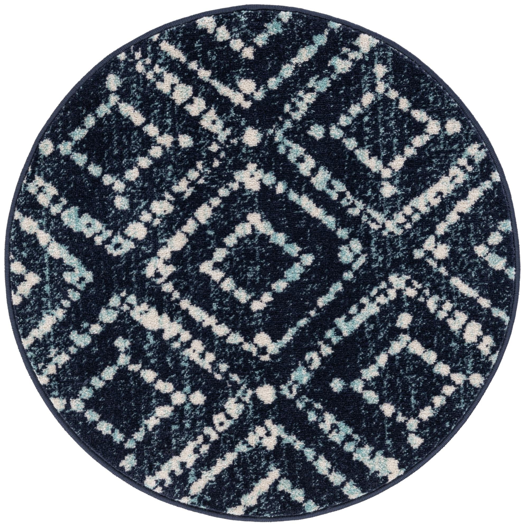 3' x 3' Moroccan Trellis Round Rug