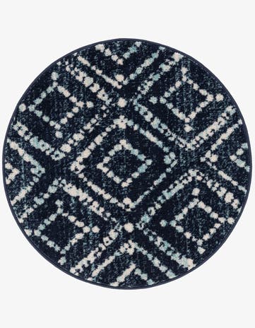 3' x 3' Moroccan Trellis Round Rug