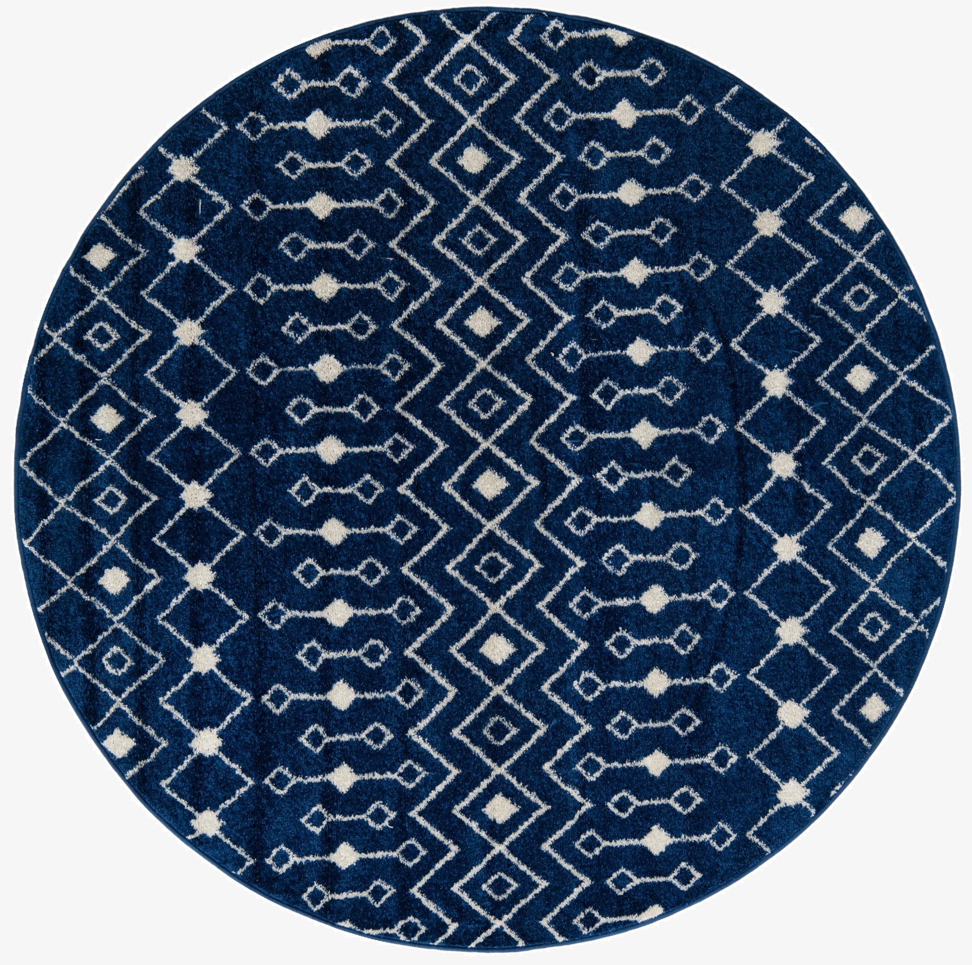 Primary image 6' x 6' Moroccan Trellis Round Rug