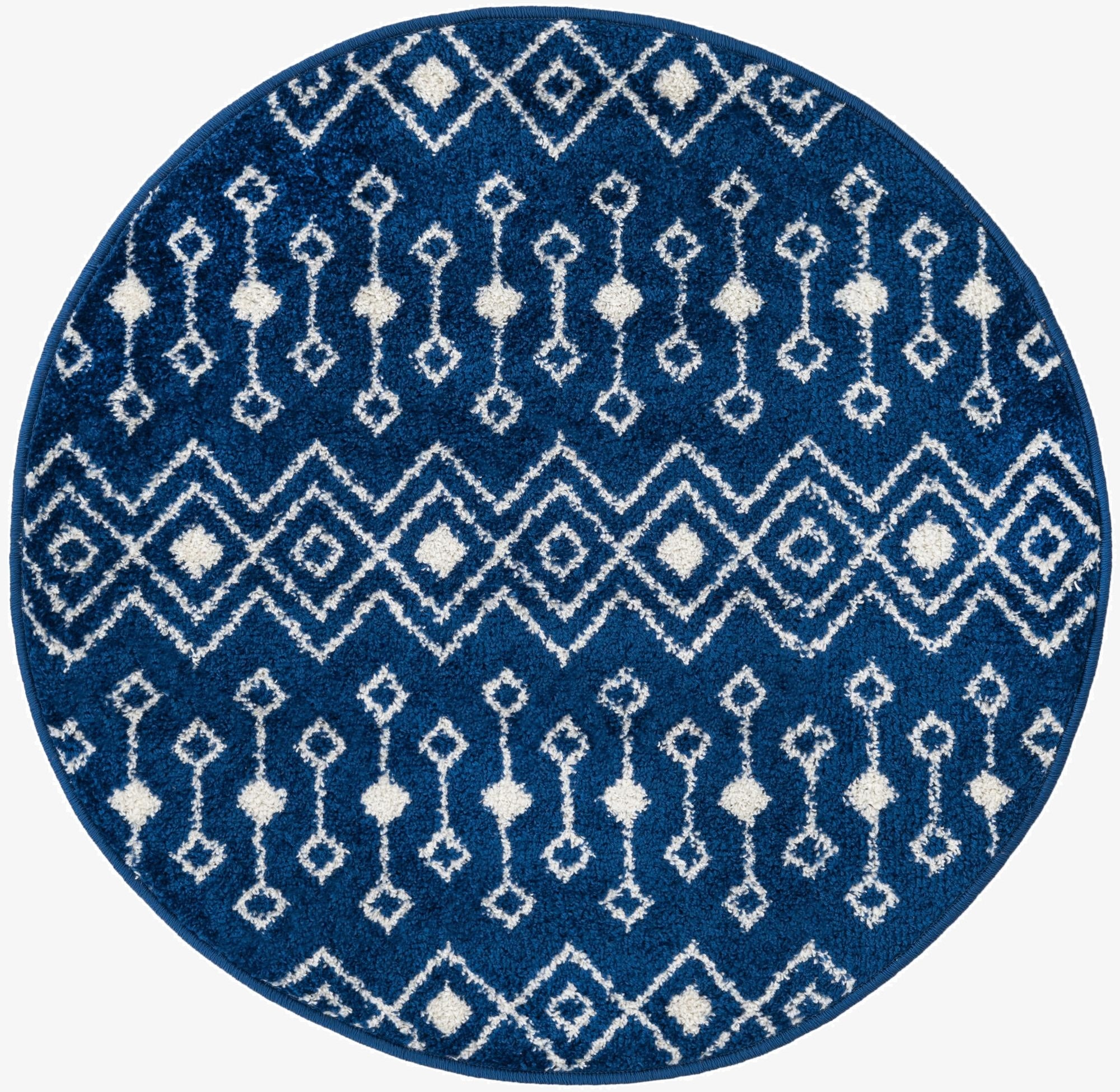 Primary image 3' x 3' Moroccan Trellis Round Rug